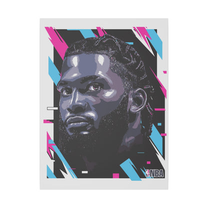 NBA Player Portrait Canvas Art - Stretched Matte Wall Decor - CreativeRino
