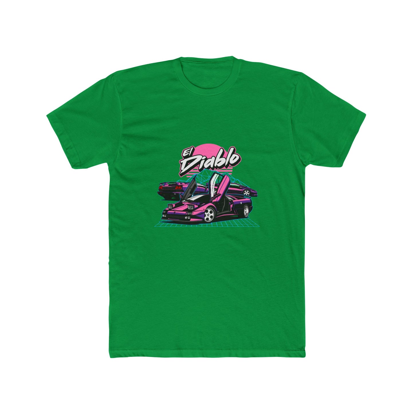 El Diablo Vintage Car Unisex Cotton Crew Tee - CreativeRino