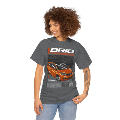 Honda Brio Unisex Heavy Cotton Tee - Perfect T-shirt Gift for Car Enthusiasts - CreativeRino