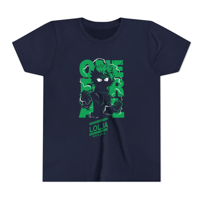 My Hero Academia Youth Short Sleeve Tee - Cool Anime Graphic T-shirt for Boys with Green Hero Design - CreativeRino