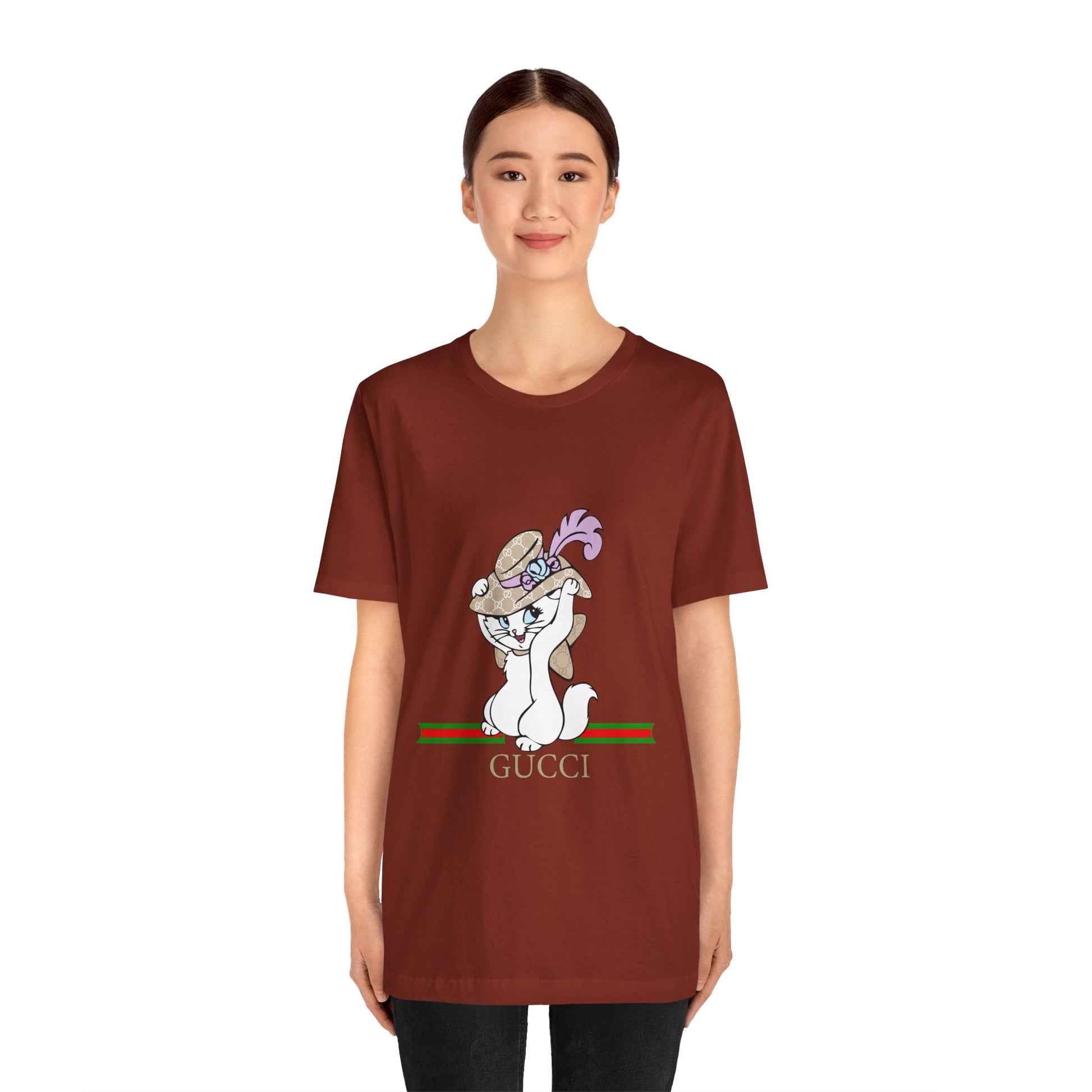 Kitty Gucci Unisex Jersey Short Sleeve T-shirt - CreativeRino