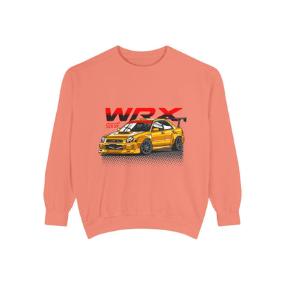 Gold Subaru WRX STI Car Unisex Sweatshirt | Car Enthusiast Apparel | Perfect for Gifts - CreativeRino