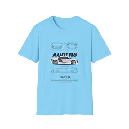Audi R8 Graphic T-Shirt - Perfect for Car Enthusiasts - CreativeRino