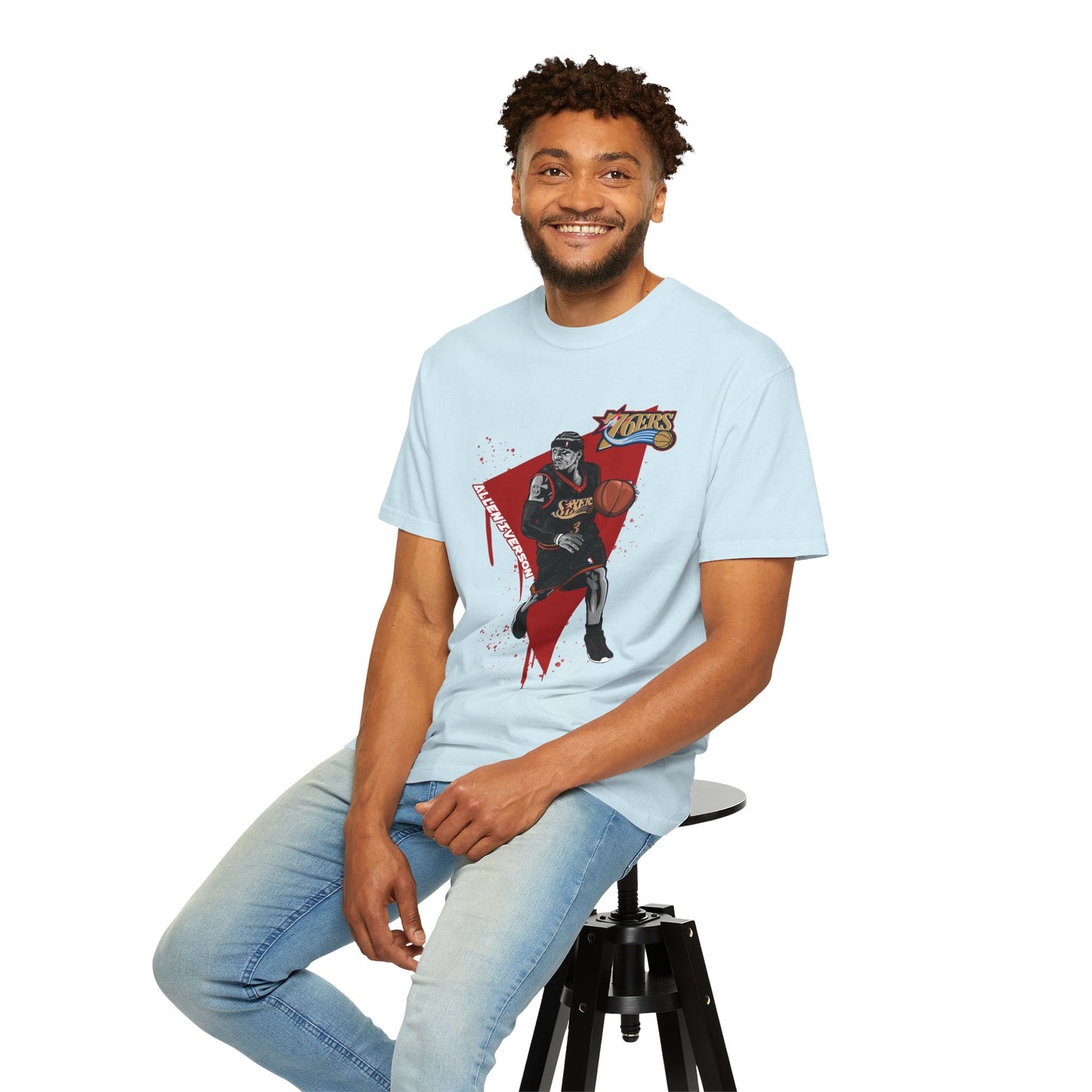 Allen Iverson Basketball Unisex T-shirt - Sports Fan Tee with Graphic Print - CreativeRino