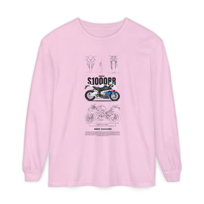 BMW S1000RR Motorcycle Long Sleeve T-Shirt - Unisex Garment-Dyed - CreativeRino