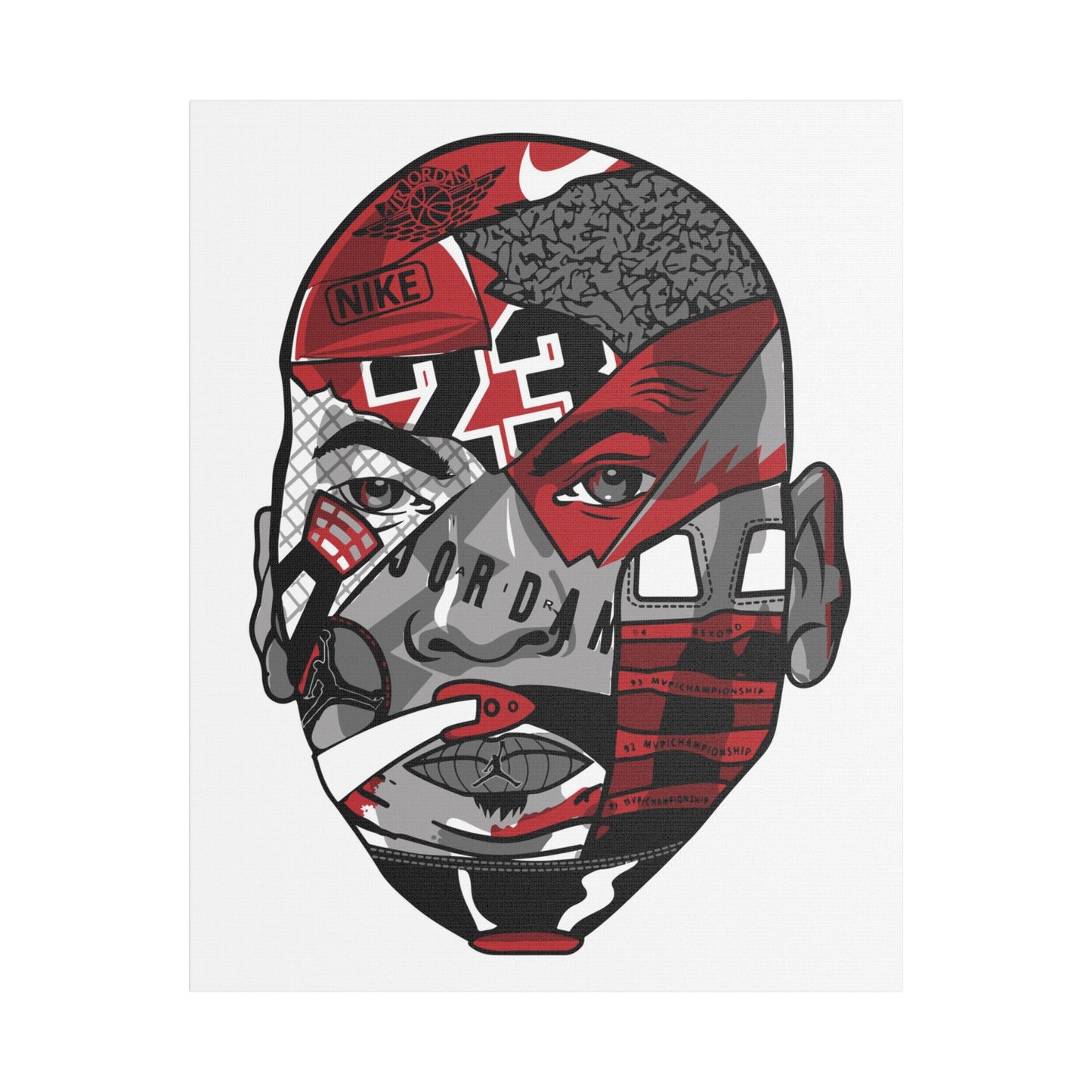 Michael Jordan Satin Canvas Art: Inspired by Basketball Legends - CreativeRino