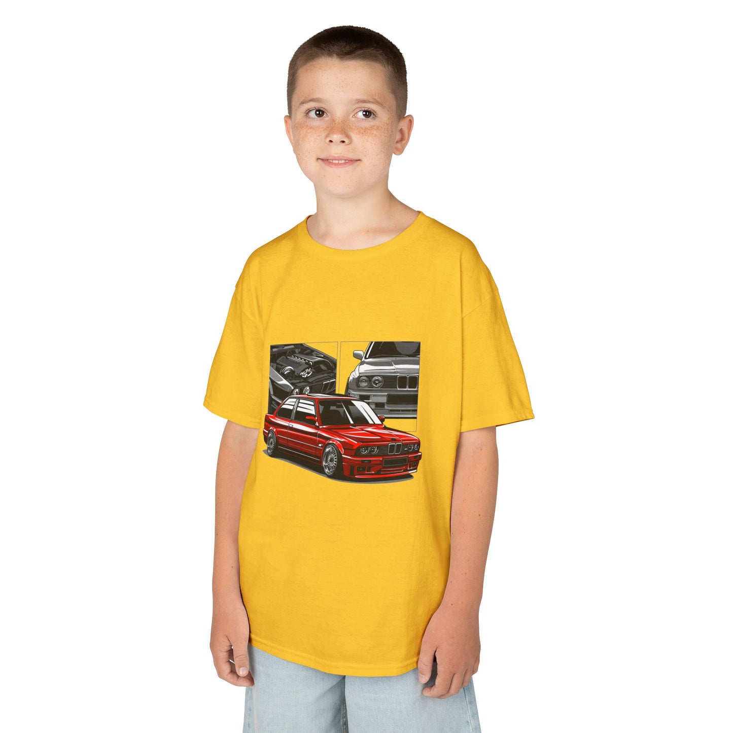 Kids Car Enthusiast Tee - Vintage Racing Design - CreativeRino