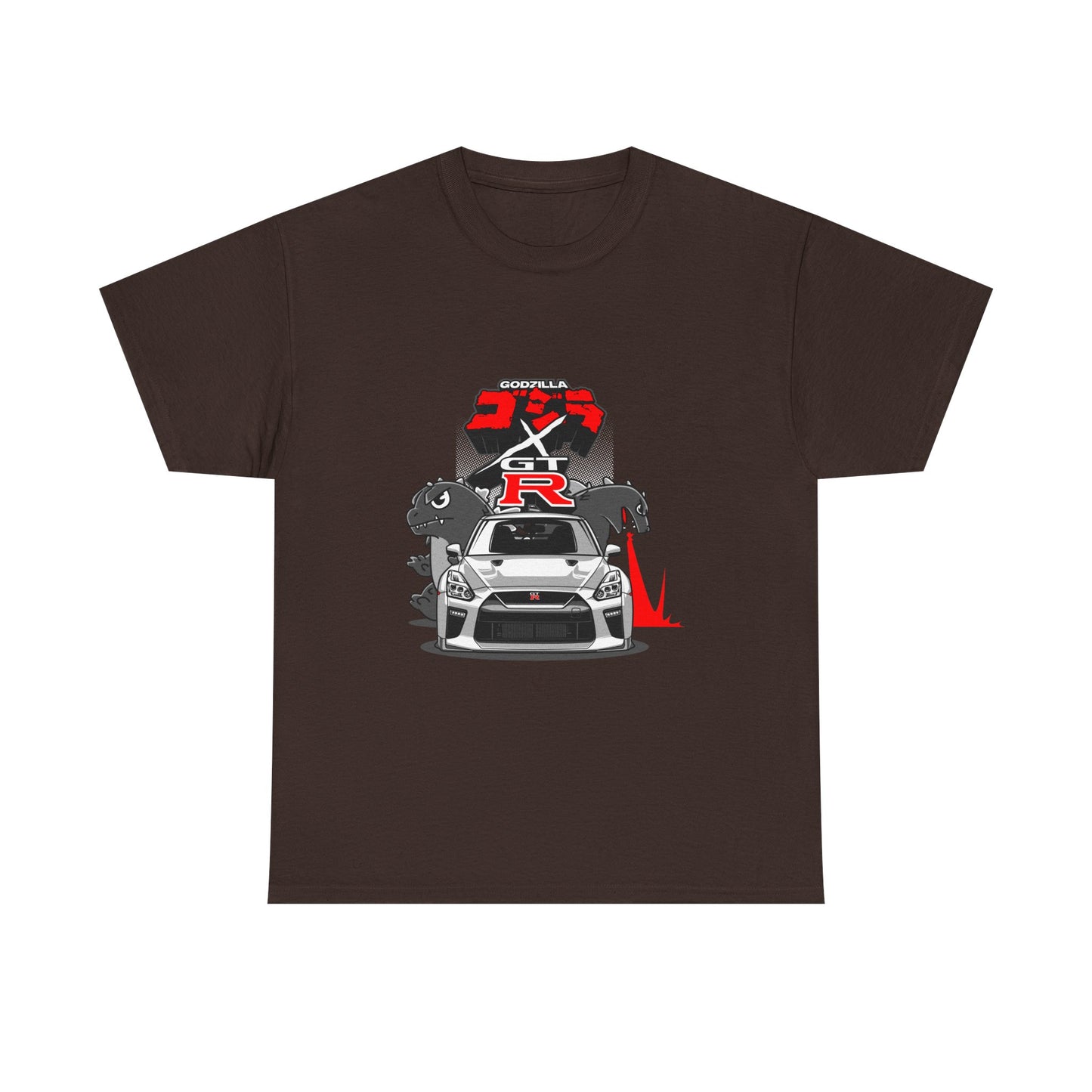 Nissan GT-R Godzilla Unisex Heavy Cotton Tee - Racing T-shirt Design for Car Enthusiasts - CreativeRino
