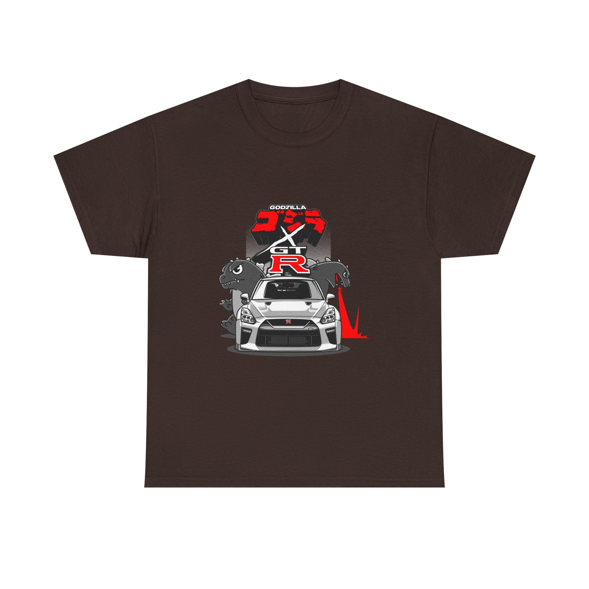 Nissan GT-R Godzilla Unisex Heavy Cotton Tee - Racing T-shirt Design for Car Enthusiasts - CreativeRino