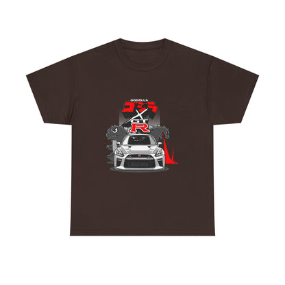 Nissan GT-R Godzilla Unisex Heavy Cotton Tee - Racing T-shirt Design for Car Enthusiasts - CreativeRino