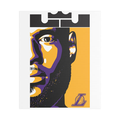 LeBron James Satin Canvas Art - Stretched Wall Decor for Sports Fans - CreativeRino