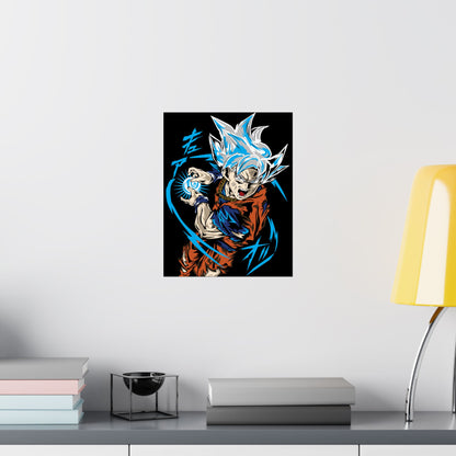 Goku Energy Burst Matte Vertical Poster | Anime Wall Art for Fans - CreativeRino