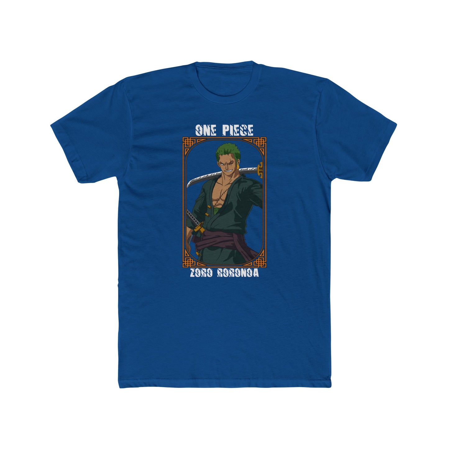 One Piece Zoro Roronoa Unisex Cotton Crew Tee - Stylish Anime T-shirt for Fans - CreativeRino