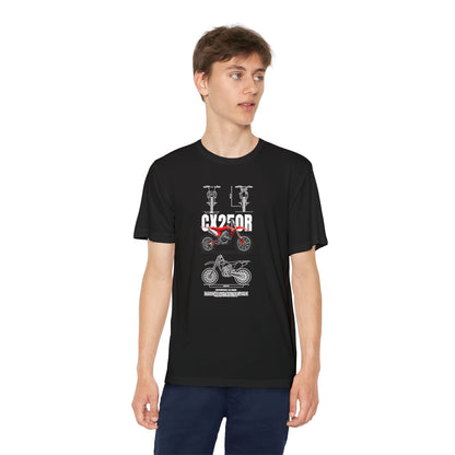 CX 250R Youth Motorcycle Competitor Tee - Stylish Graphic T-shirt for Young Riders - CreativeRino