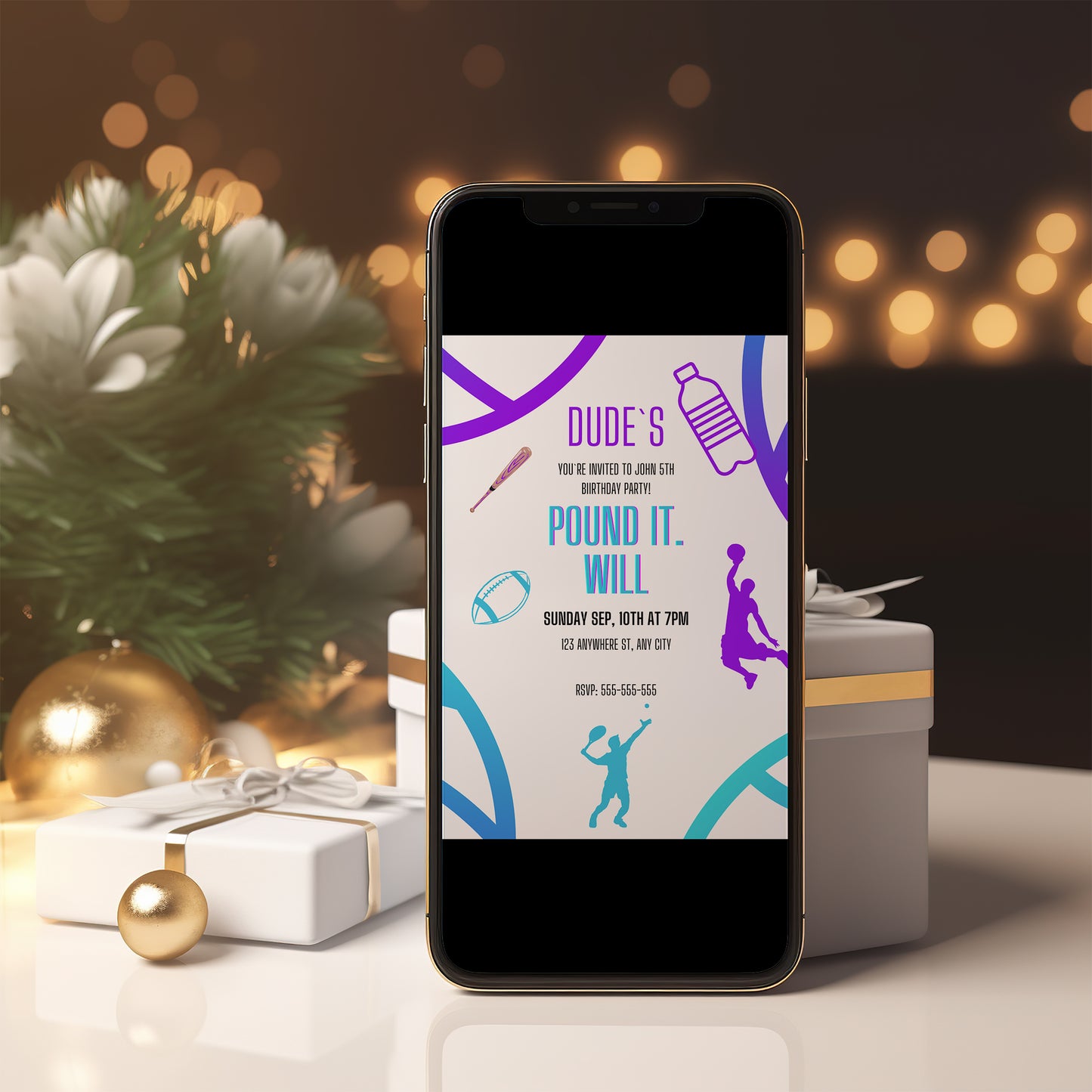 Dude Perfect Birthday Invitation Template - CreativeRino