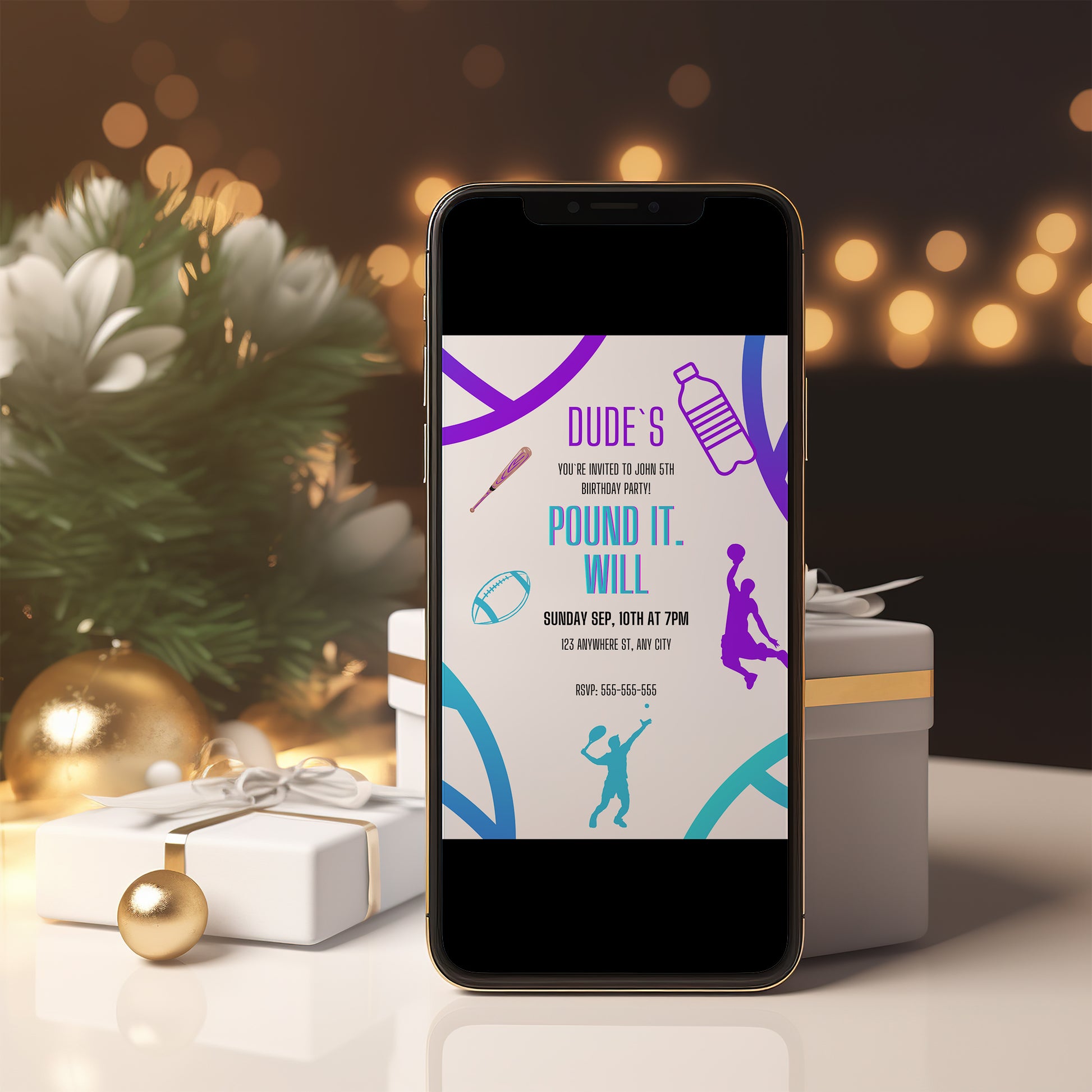 Dude Perfect Birthday Invitation Template - CreativeRino