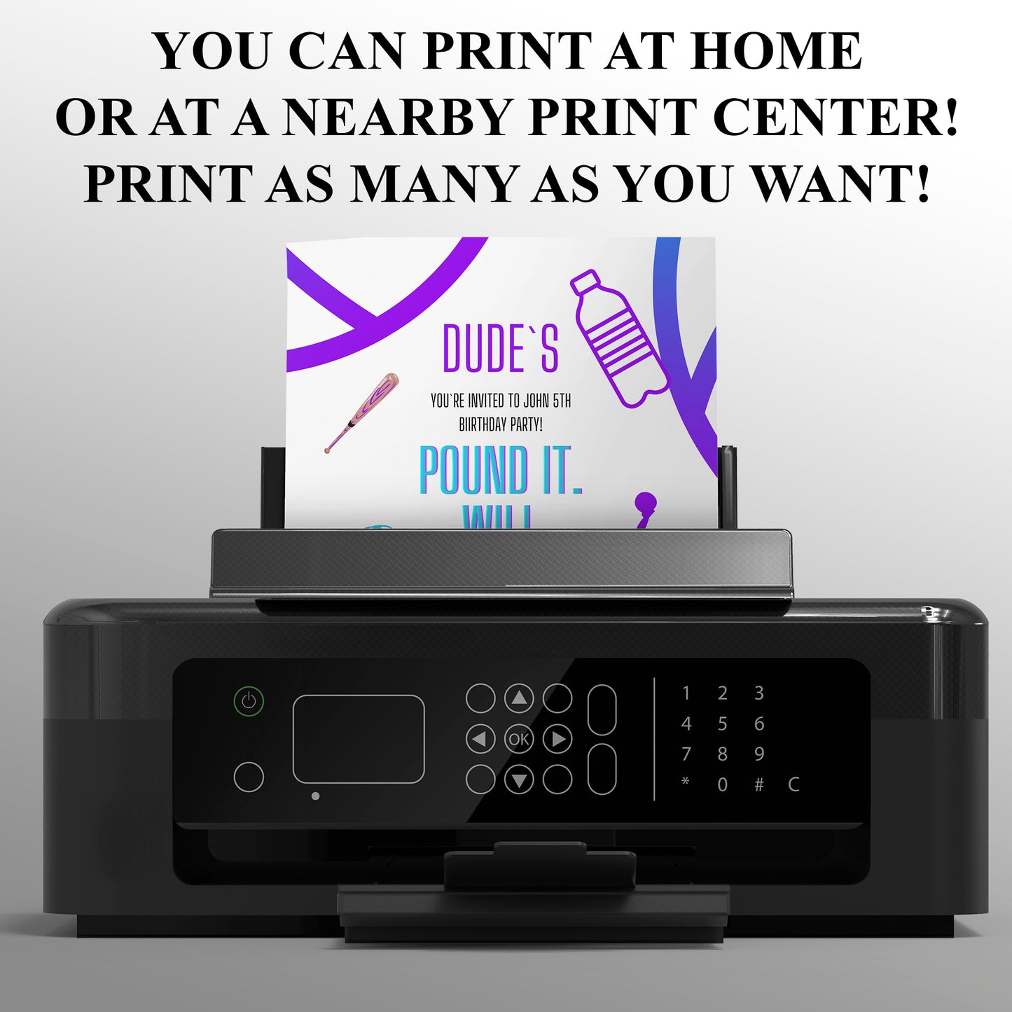 Dude Perfect Birthday Invitation Template - CreativeRino