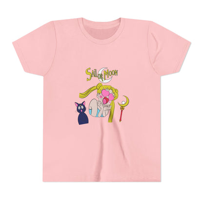 Sailor Moon Youth Short Sleeve Tee - Cute Cartoon T-shirt Design for Young Fans - CreativeRino