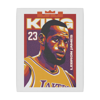 LeBron James King Canvas Wall Art - CreativeRino