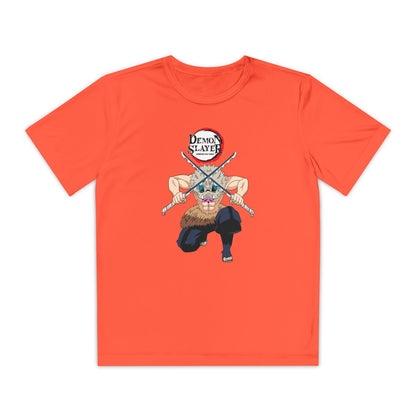 Youth Demon Slayer Competitor Tee - Bold Orange Anime T-shirt for Fans - CreativeRino
