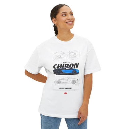 Bugatti Chiron Unisex Oversized Boxy Tee - Car T-shirt - CreativeRino