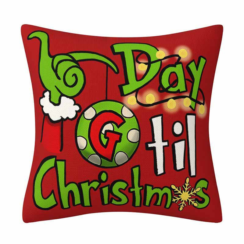 Grinch Christmas Pillow Cover Amazon Home Christmas Decoration Cushion Sofa Pillowcase Combination eprolo