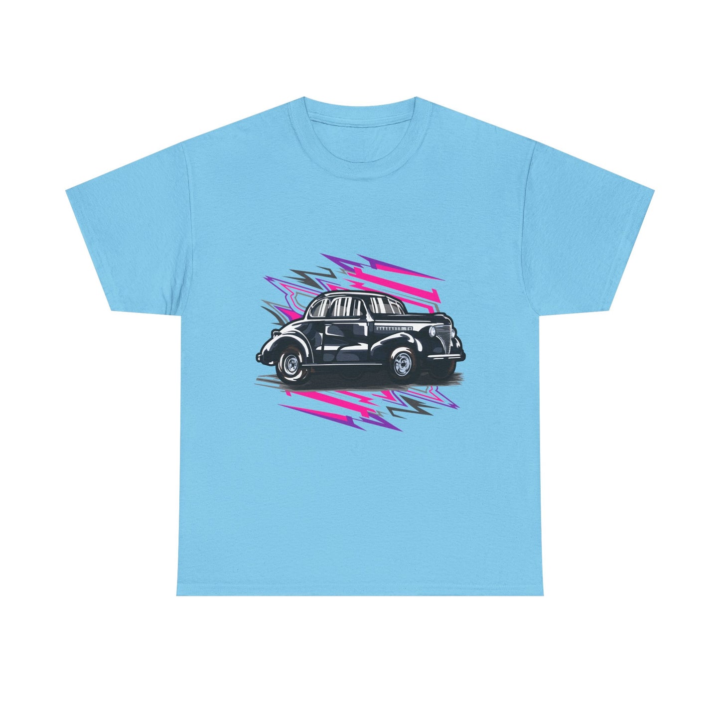 Retro Car Unisex Heavy Cotton Tee - Stylish Graphic T-shirt for Auto Enthusiasts - CreativeRino
