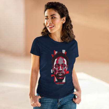 Women's Cotton Tee - De'Mar DeRozan Graphic T-shirt Design - CreativeRino
