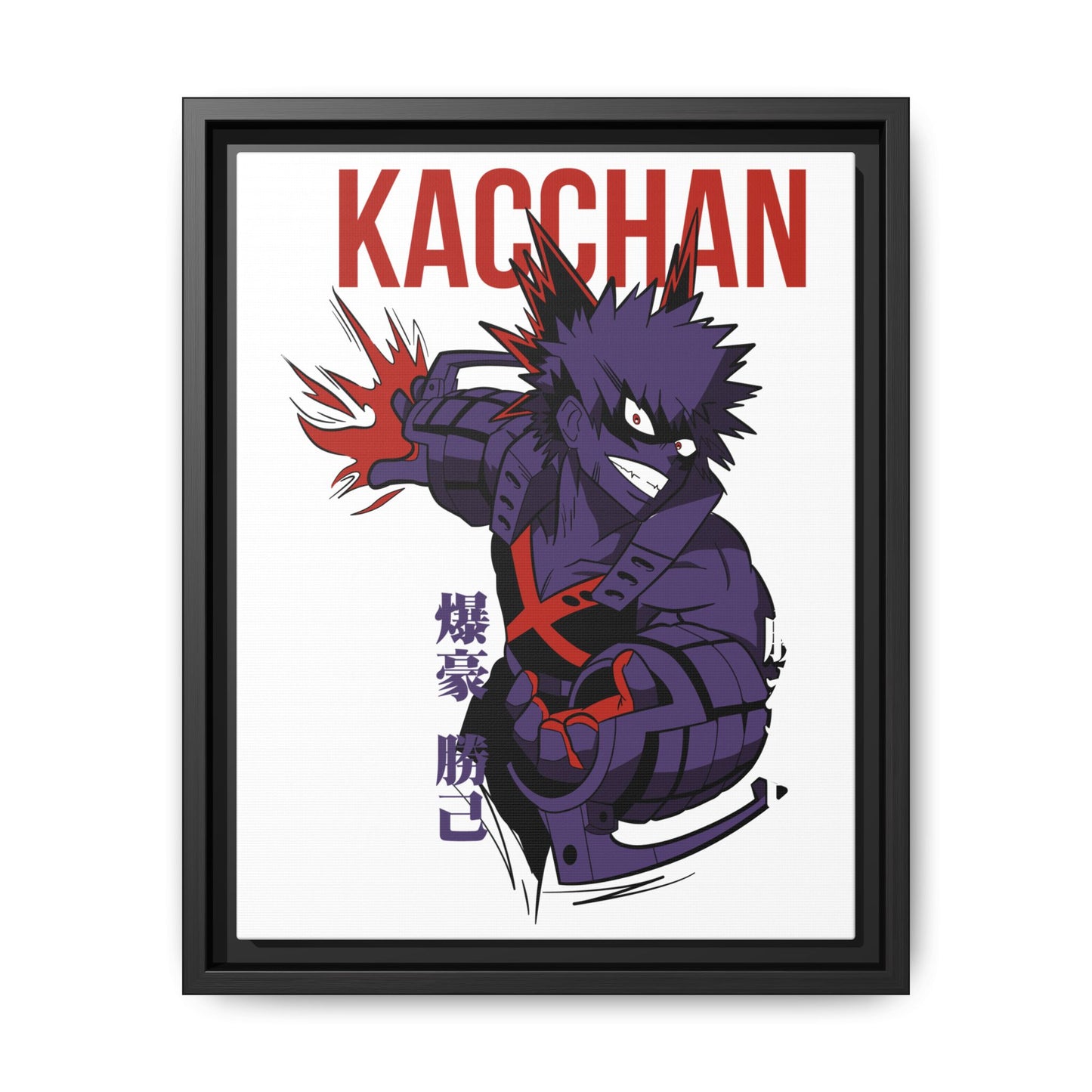 Kacchan Framed Matte Canvas Art - My Hero Academia Anime Wall Decor for Fans - CreativeRino