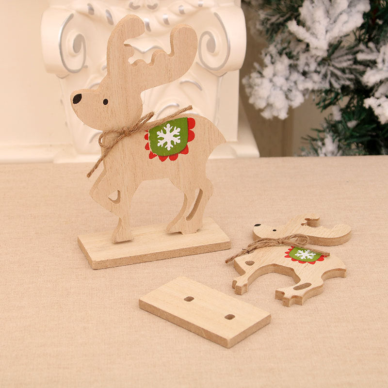 DIY Wooden Christmas Deer Ornament Kit | Plaid & Rustic Desktop Assembly Decor Gift eprolo