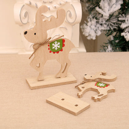 DIY Wooden Christmas Deer Ornament Kit | Plaid & Rustic Desktop Assembly Decor Gift eprolo