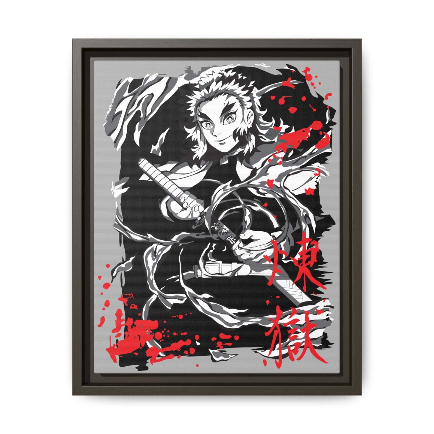 Demon Slayer Framed Anime Art Print - Matte Canvas Wall Decor - CreativeRino