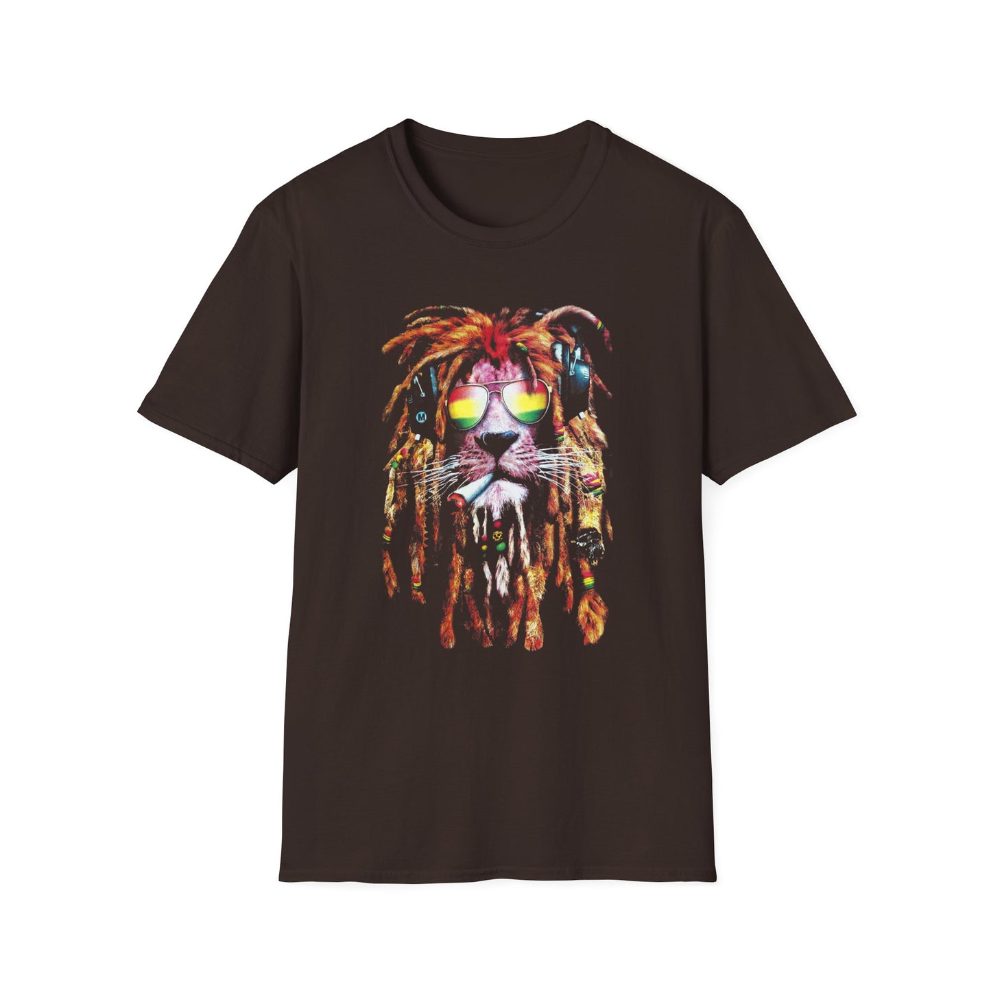Iron Lion Zion Vibes Unisex Softstyle T-Shirt - Cool Graphic Tee for Music Lovers - CreativeRino