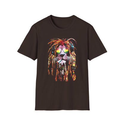 Iron Lion Zion Vibes Unisex Softstyle T-Shirt - Cool Graphic Tee for Music Lovers - CreativeRino