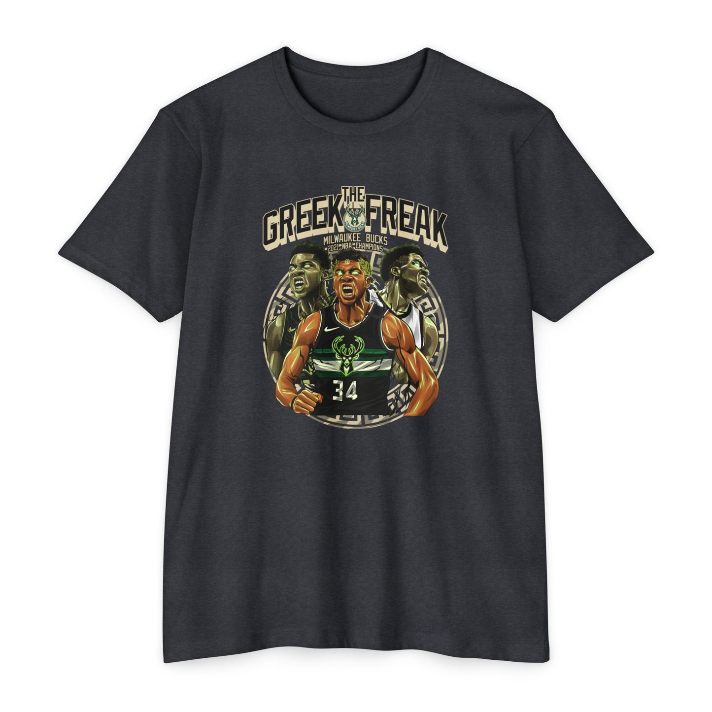 The Greek Freak Unisex CVC Jersey T-shirt - Casual Sportswear for Basketball Fans - CreativeRino