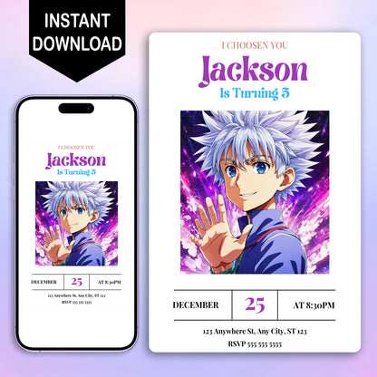 Hunter x Hunter Birthday Invitation Template - CreativeRino