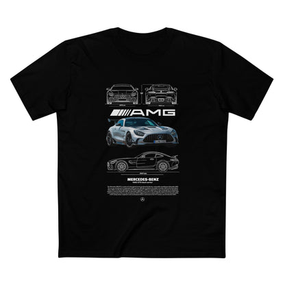 Mercedes-Benz  AMG GTR Sports Car Tee - AMG T-shirt Design - CreativeRino