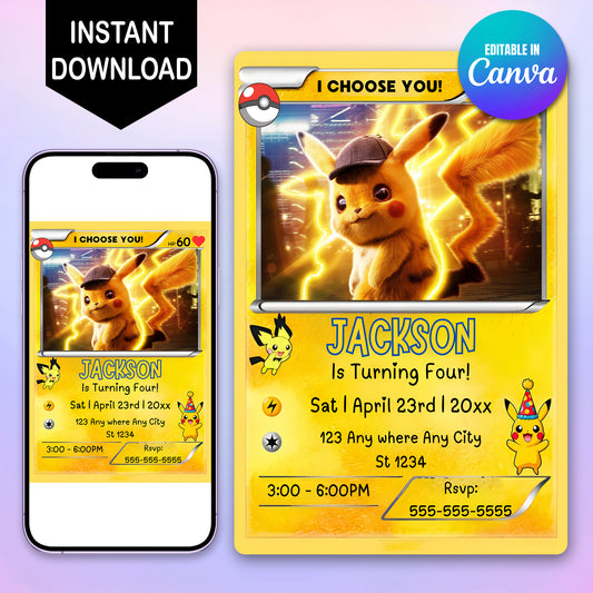 Sudowoodo Invitation Template