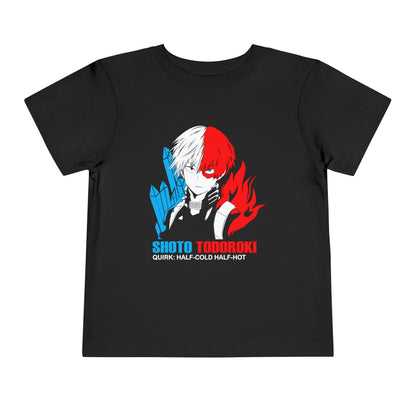 My Hero Academia Toddler Short Sleeve Tee - Shoto Todoroki Anime Graphic T-shirt for Fans - CreativeRino