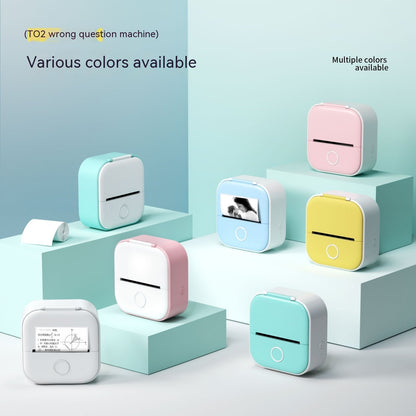 Portable Mini Thermal Label Printer Home Photo Printer Student Wrong Question Printer Bluetooth-compatible Mini Label Printer Price Tag CreativeRino