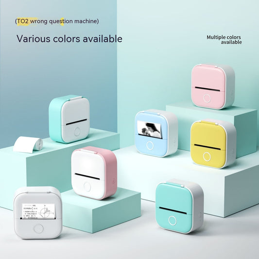 Portable Mini Thermal Label Printer Home Photo Printer Student Wrong Question Printer Bluetooth-compatible Mini Label Printer Price Tag CreativeRino