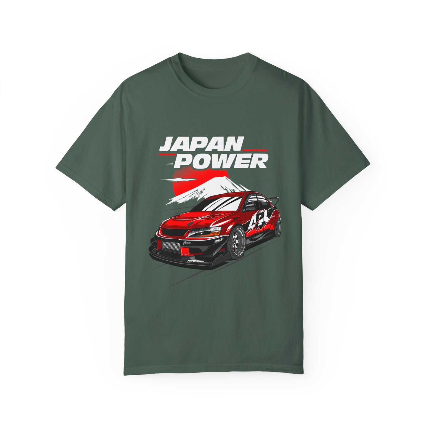 Japan Power Car Unisex Garment-Dyed T-shirt - Perfect T-shirt for Car Enthusiasts - CreativeRino
