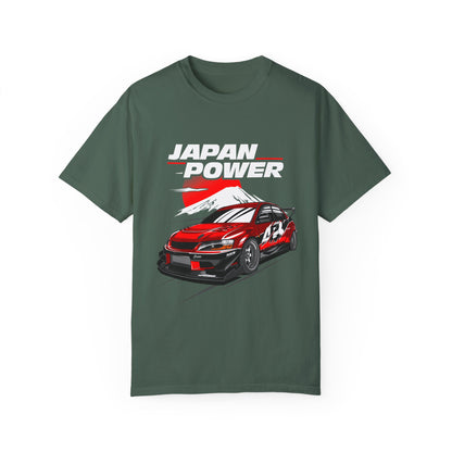 Japan Power Car Unisex Garment-Dyed T-shirt - Perfect T-shirt for Car Enthusiasts - CreativeRino