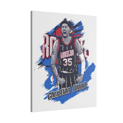 Christian Wood NBA Wall Art Canvas Print - Houston Rockets Decor - CreativeRino