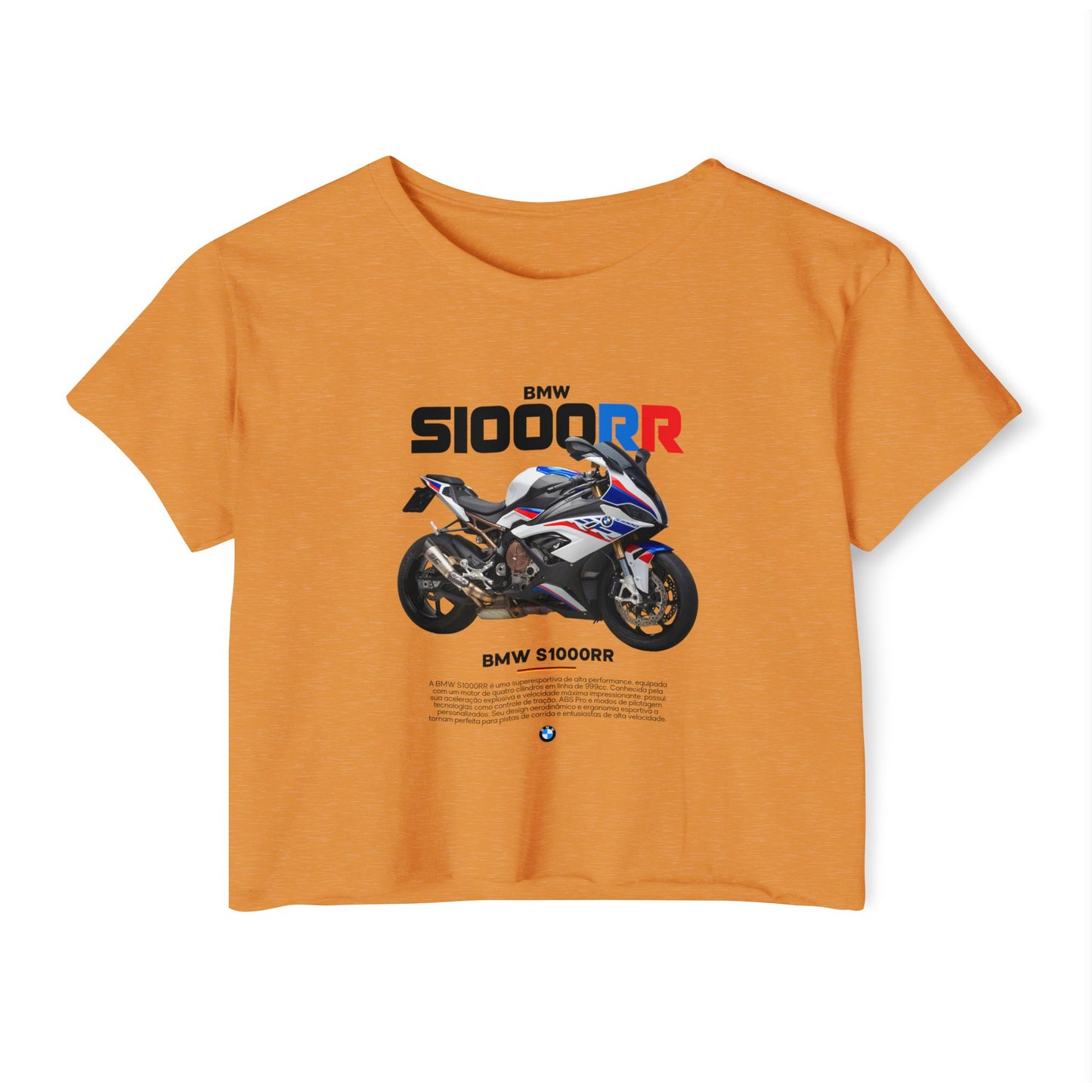 BMW S1000RR Women's Festival Crop Top - Stylish Motorcycle T-shirt - CreativeRino