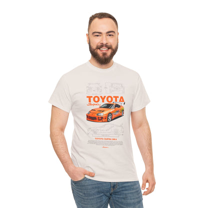 Toyota Supra MK4 Unisex Heavy Cotton Tee - Car Enthusiast Shirt - CreativeRino
