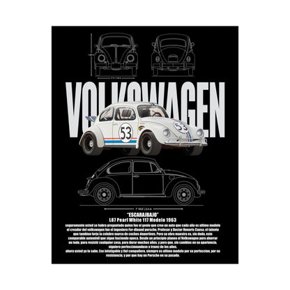 Classic Volkswagen Matte Vertical Poster - Retro Car Wall Art - CreativeRino