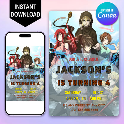 Tower Of God Birthday Invitation Template - CreativeRino