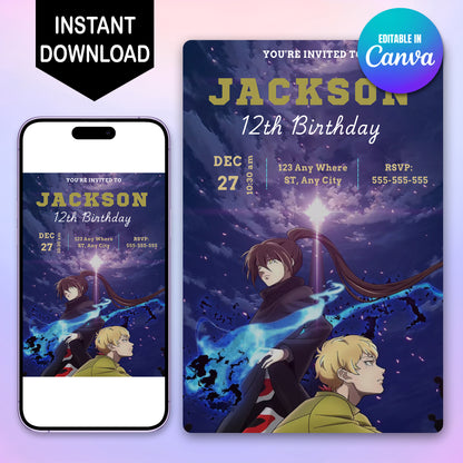 Tower Of God Birthday Invitation Template - CreativeRino
