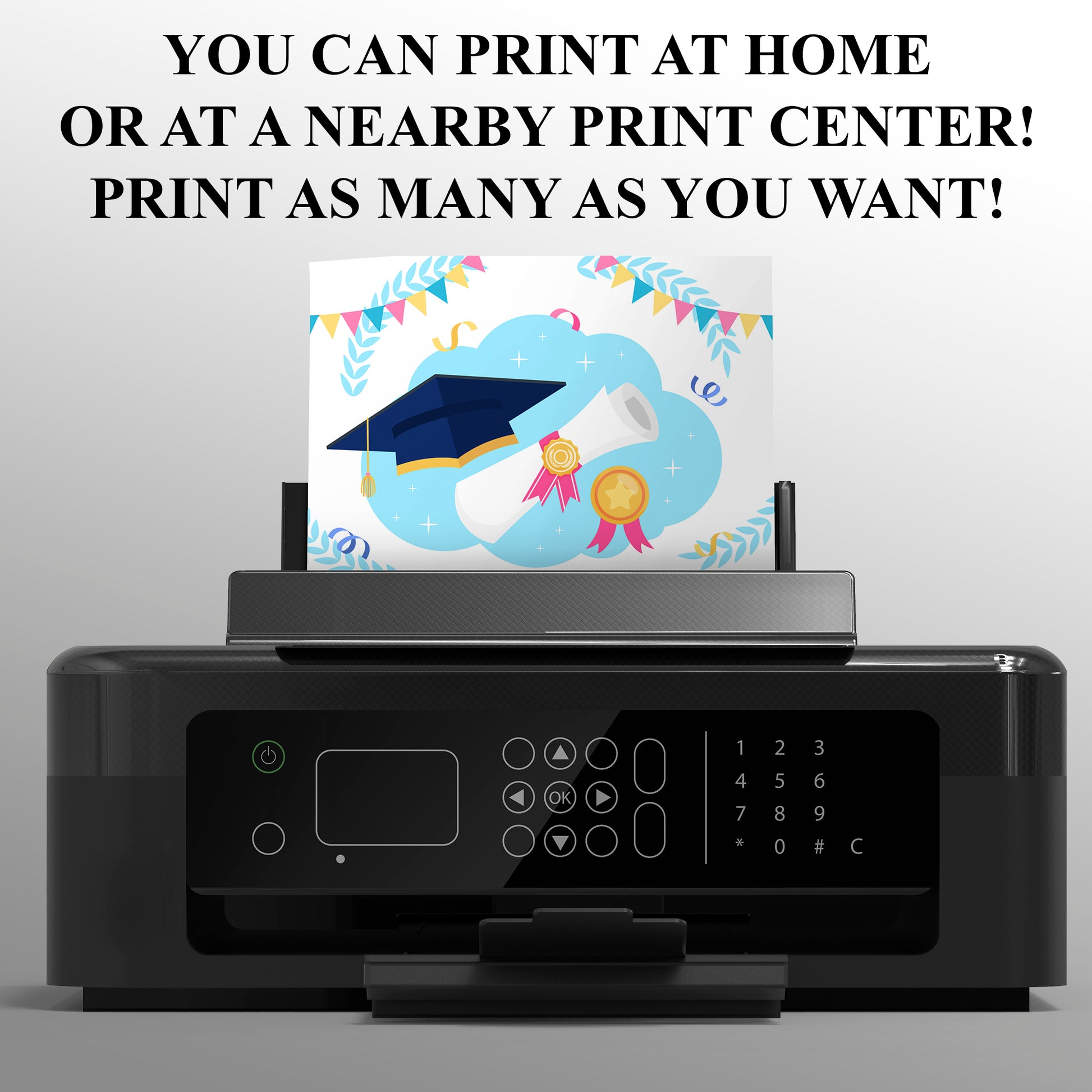 Kindergarten Graduation Moving Up Ceremony Invitation Template - CreativeRino